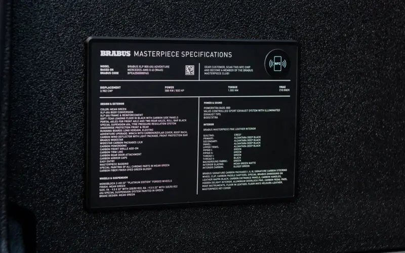 Mercedes-Benz BRABUS XLP 800 6x6 * MASTERPIECE * NEW MODEL * VIN *  - 135504
